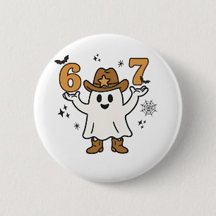 Six Seven Spooky Halloween Sport 67 Mason Meme 2 Inch Round Button
