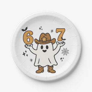 Six Seven Spooky Halloween Sport 67 Mason Meme Paper Plate