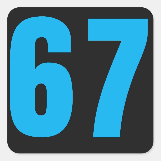 Six Seven Square Sticker (Front)
