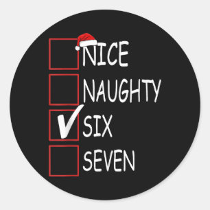 Six Seven Trending 67 Gen Alpha Slang Classic Round Sticker