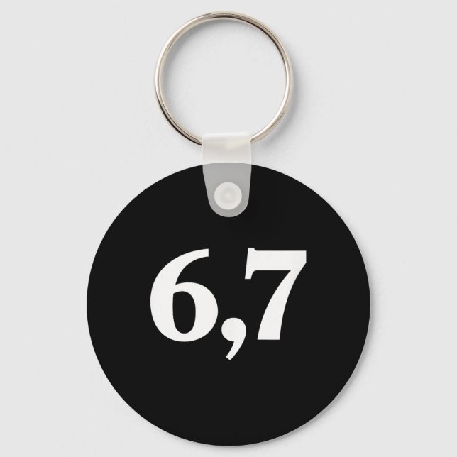 Six Seven Trending 67 Logo _2  Keychain (Front)
