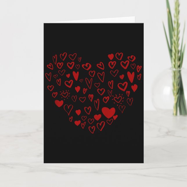 Six Seven Valentines 67 Hearts Pattern 67 Valentin Card (Front)