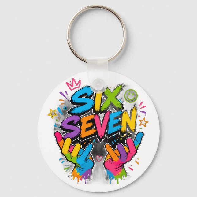 SIX SEVEN VIBES KEYCHAIN (Front)