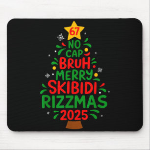Six Seven Xmas Tree 67 No Cap Bruh Meme 6 7 Christ Mouse Pad