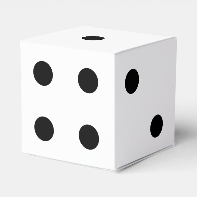 Six-Sided Die Dice Favour Box or Decoration (Back Side)