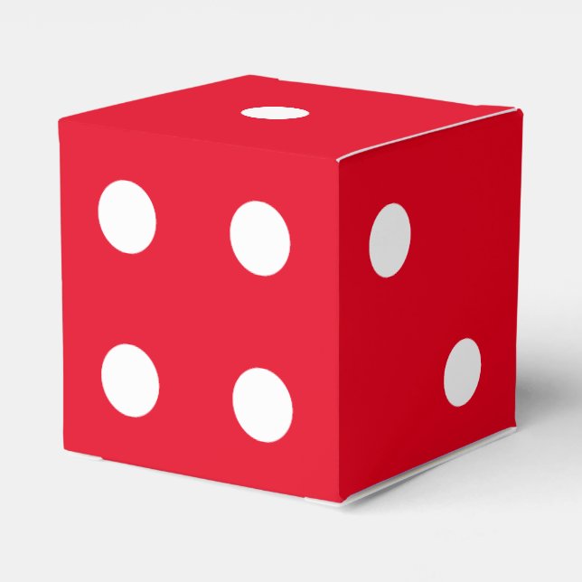 Six-Sided Die Dice Favour Box or Decoration (Back Side)