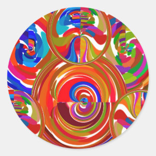 Six Sigma Circles - Reiki Colour Therapy Plates V8 Classic Round Sticker