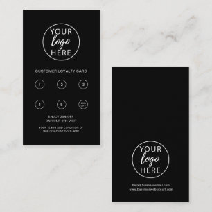 Six Stamp Business Logo Loyalty Card