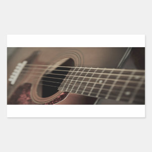 Six String Acoustic Guitar Sticker