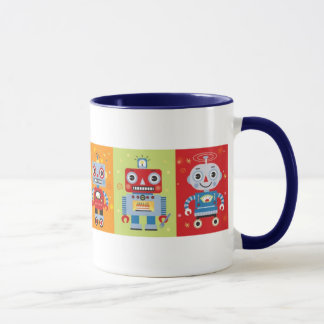 Six tasses de robots d'amusement