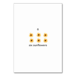 Six tournesols, cartes à éclair personnalisées