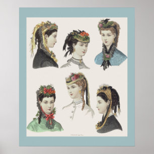 Six Victorian Beauties - Large Poster - Customized