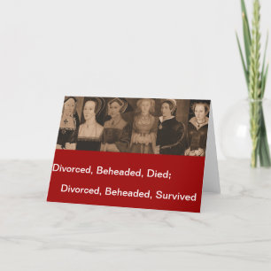 Six Wives of Henry VIII Greetings Card
