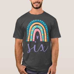 Six Year Old Rainbow 6th Birthday Gifts For Girls T-Shirt