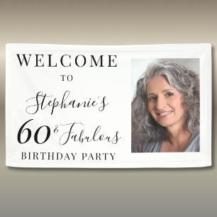 Sixhty and Fabulous 60th Birthday Party Photo Banner