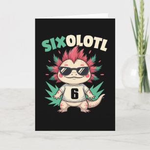 Sixolotl – Funny Axolotl Halloween Number 6 Costum Card