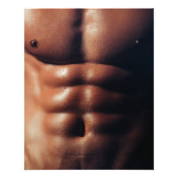 Sixpack Closeup Hot Guy poster