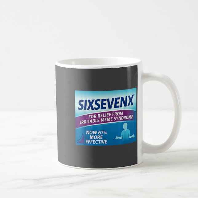 Sixsevenx Relief From Meme Numbers Parody Teacher  Coffee Mug (Right)