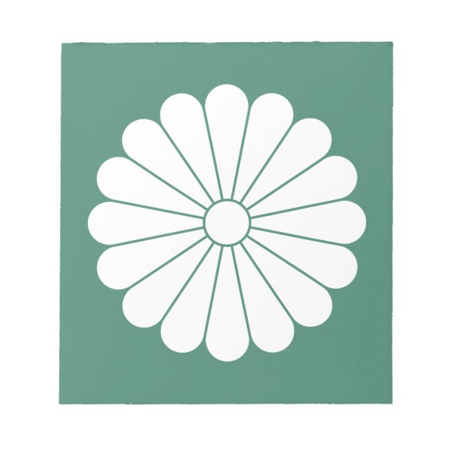 Sixteen-petaled chrysanthemum notepad (Front)