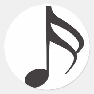 Sixteenth_Note Classic Round Sticker