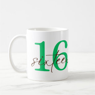 Sixteenth Year with Personalization Coffee Mug