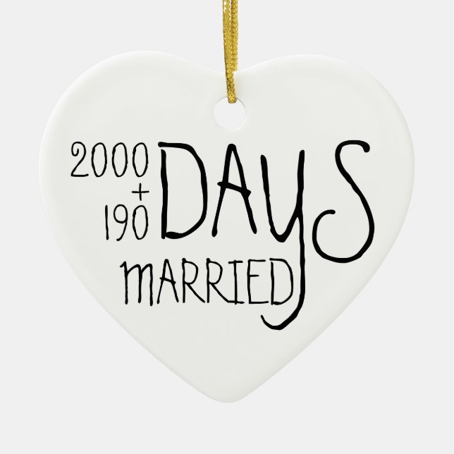 Sixth anniversary six years married wife husband ceramic ornament (Front)