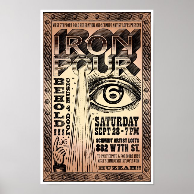 Sixth Annual West 7th Iron Pour Poster 2013 (Front)