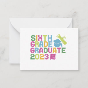 Sixth Grade Graduate 2023 Graduation Vacation Gift Card