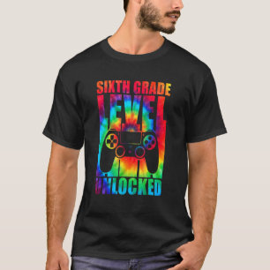 Sixth Grade Level Unlocked Tie Dye Back To School T-Shirt