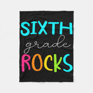 Sixth Grade Rocks Team 6th Grade Teacher Fleece Blanket