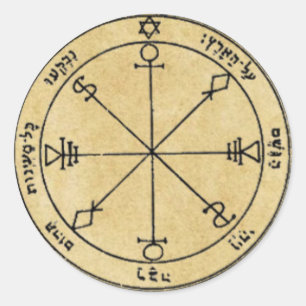 Sixth Pentacle of the Moon Classic Round Sticker