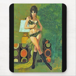 Sixties chick Mouse Pad