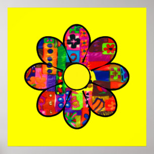 Sixties Flower Power Poster