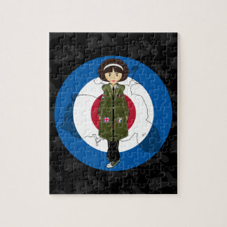 Sixties Mod Girl in Parka with Scooter Puzzle