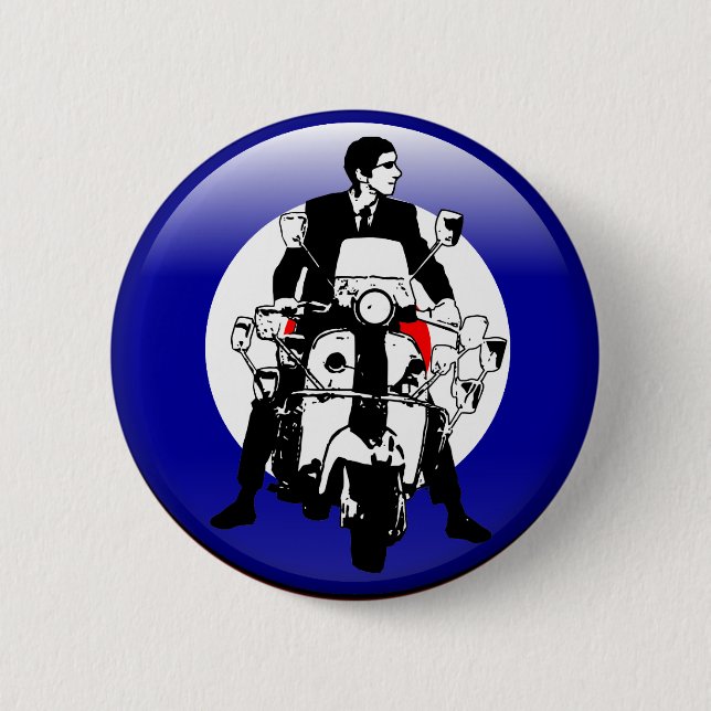Sixties Mod on 3d target 2 Inch Round Button (Front)