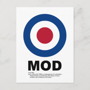 Sixties Mod Target Postcard