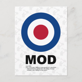 Sixties Mod Target Postcard