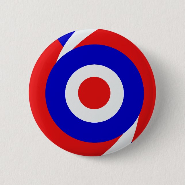 Sixties style mod design 2 inch round button (Front)