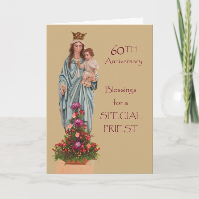Sixtieth Ordination Anniversary with Mary Card (Front)