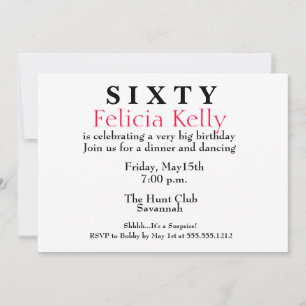 Sixtiety Birthday Invitation