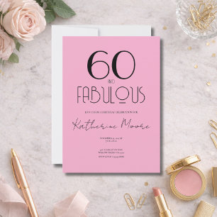 Sixty and Fabulous 60th Birthday Party Invitation