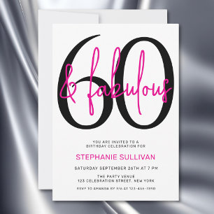 Sixty and Fabulous 60th Birthday Party Invitation
