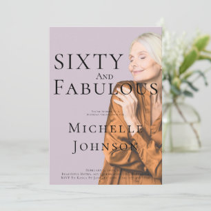 Sixty and Fabulous Photo 60th Birthday Party Invitation