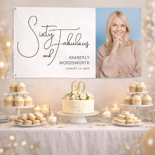 Sixty and Fabulous Photo 60th Birthday Party Poster