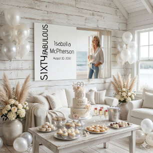 Sixty and Fabulous Photo 60th Birthday Party Poster