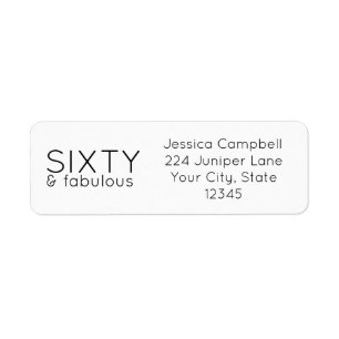 Sixty and Fabulous Script 60th Birthday Name