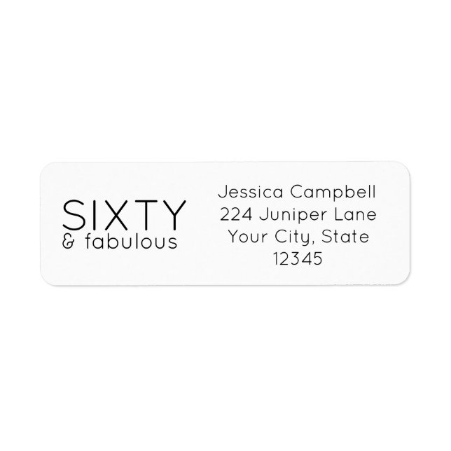 Sixty and Fabulous Script 60th Birthday Name  (Front)