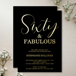 Sixty and Fabulous Script 60th Birthday Party