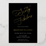 Sixty and Fabulous Script Gold 60th Birthday Party<br><div class="desc">Sixty and Fabulous script minimal black and gold modern 60th birthday invitation that you can personalize and send out for your sixtieth birthday party celebration. The words "Sixty and Fabulous" are set using popular script font typography. The text colors can be changed using the edit menu.</div>