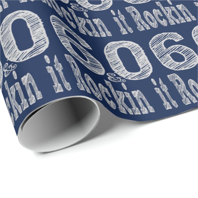 Sixty and Rocking It Wrapping Paper (Roll Corner)
